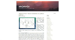 Desktop Screenshot of aleatoric.backporchrevolution.com