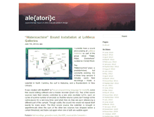 Tablet Screenshot of aleatoric.backporchrevolution.com